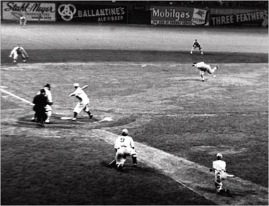 Vander Meer pitches during his second no-hitter.